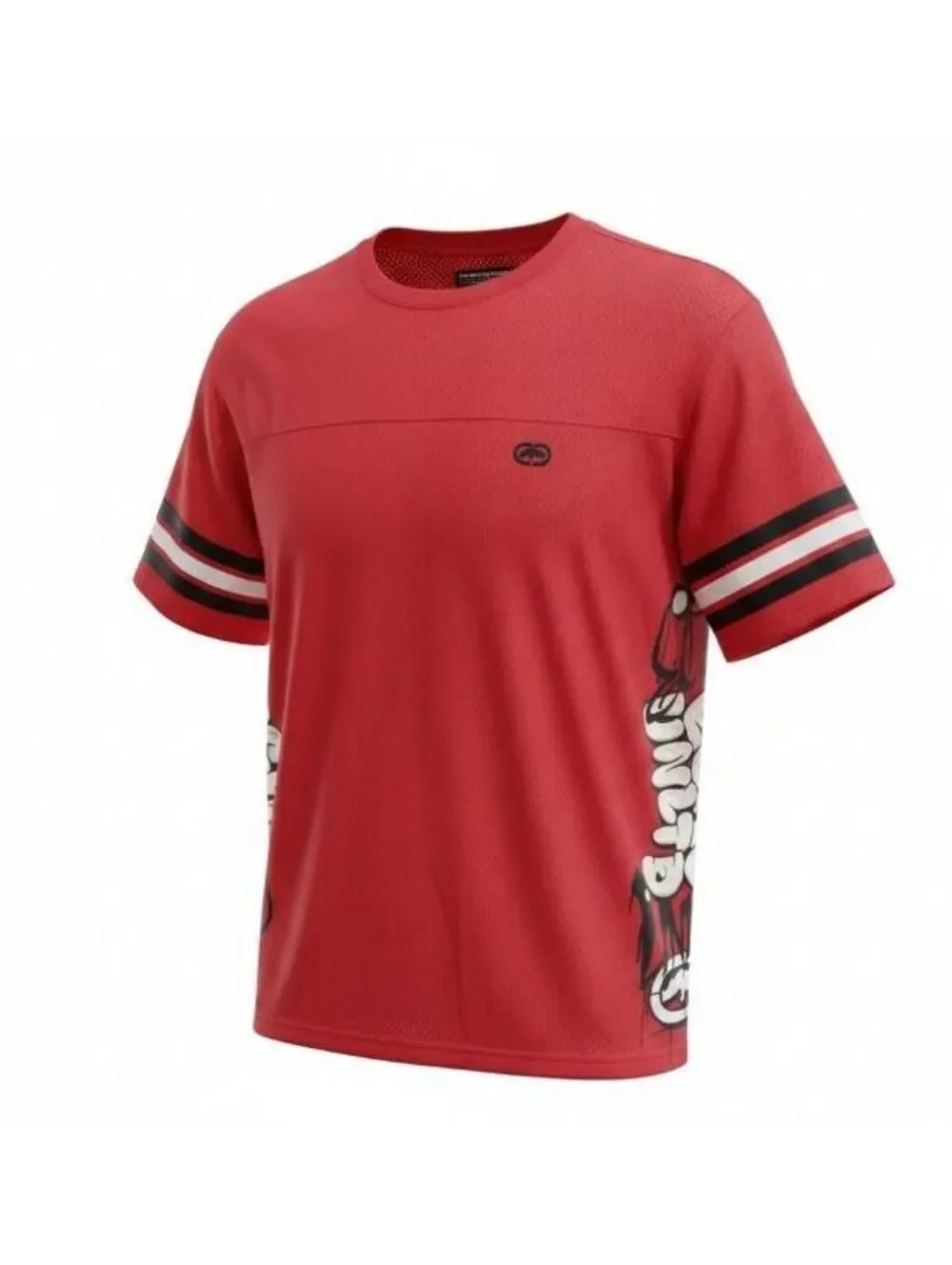 ECKO UNLTD Mesh Jersey T Shirt Mens Medium Red Streetwear Graphic Rhino Y2K NWT